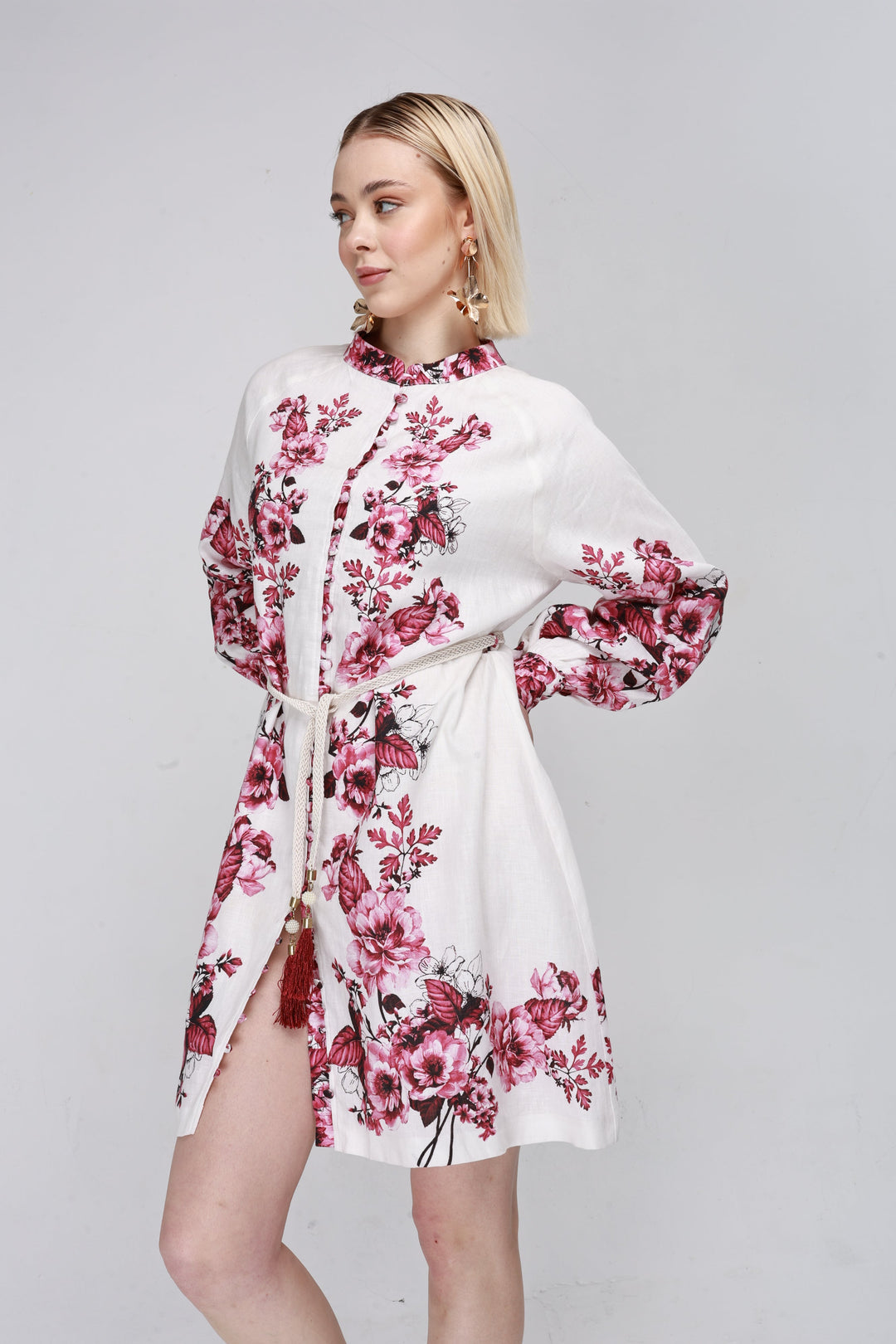 Floral Linen Tunic